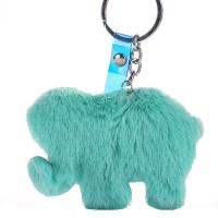 Fermoir porte clé en alliage de zinc, Peluche, avec alliage de zinc, éléphant, Portable & pour femme, plus de couleurs à choisir Vendu par PC