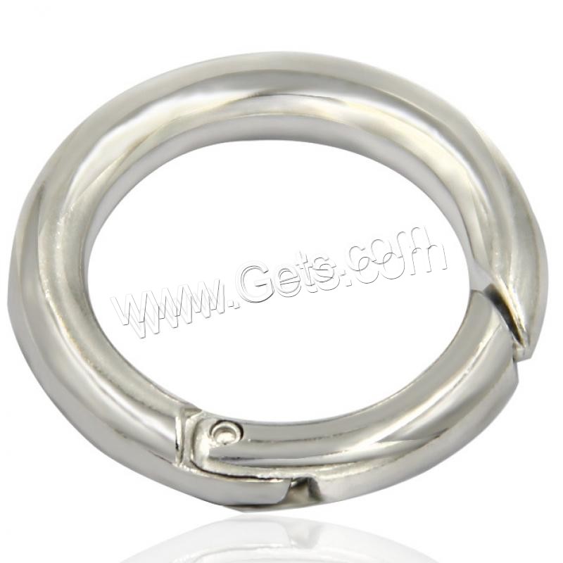 Stainless Steel Spring Ring Clasp, Donut, gold color plated, different size for choice, metallic color plated, Sold By PC