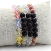 Lava Bead Bracelet, with Grain Stone, fashion jewelry 