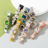 Clips de pico, aleación de zinc, con Perlas plásticas, chapado, Joyería & para mujer, más colores para la opción, libre de níquel, plomo & cadmio, Vendido por UD