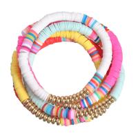 Polymer Clay Bracelets, with Zinc Alloy, fashion jewelry & for woman, 180mm 