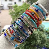 Pulseras de acrílico, ojo de malvado, para mujer, más colores para la opción, 4mm, longitud:aproximado 6.7 Inch, Vendido por Sarta