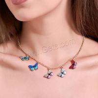 Zinc Alloy Necklace, with Acrylic, plated, fashion jewelry & for woman nickel, lead & cadmium free .1 Inch 