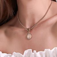 Zinc Alloy Necklace, plated, fashion jewelry & for woman & with rhinestone nickel, lead & cadmium free .5 Inch 