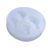 ENSEMBLE de moules époxy DE DIY, silicone, Rond, durable & styles différents pour le choix, blanc, Vendu par PC