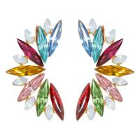 Zinc alliage strass Stud Earring, alliage de zinc, Placage, bijoux de mode & pour femme & avec strass, plus de couleurs à choisir, protéger l'environnement, sans nickel, plomb et cadmium, Vendu par paire