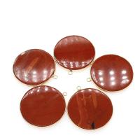 Gemstone Jewelry Pendant, Natural Stone, Round, plated, DIY 44*23*5mm Approx 2mm 