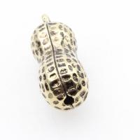 Zinc Alloy Jewelry Pendants, Copper Alloy, Peanut, real gold plated, DIY, golden, 10.5*10.5*10.5mm Approx 1mm 