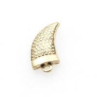 Zinc Alloy Jewelry Pendants, with Zinc Alloy, Wolf Tooth, antique gold color plated, DIY & laser pattern, golden, 18*9*3mm Approx 1mm 