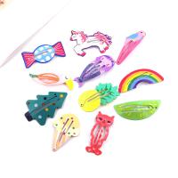 Clips del Pelo, aleación de zinc, barniz de secado al horno, Lindo & diferentes estilos para la opción, más colores para la opción, 5mm, 5PCs/Bolsa, Vendido por Bolsa