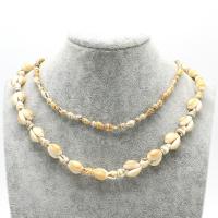 Collier de coquillages, coquille, coquille, bijoux de mode & styles différents pour le choix & pour femme, plus de couleurs à choisir, 440mm, Vendu par brin