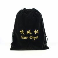 Velvet Jewelry Pouches Bags, Velveteen, durable, black 