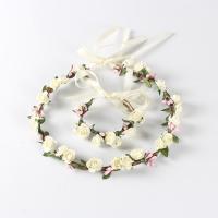 Bridal Hair Wreath, Cloth, with Rattan, 2 pieces & for woman 160mm 