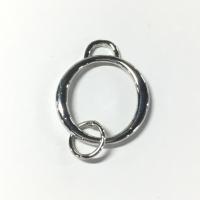 Conector de encanto de latón, metal, Donut, chapado en color de platina, 1/1 aro, 17x2mm, Vendido por UD