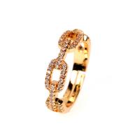 Brass Open Finger Ring, Adjustable & fashion jewelry & with cubic zirconia, nickel, lead & cadmium free 