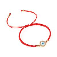 Fashion Jewelry Bracelet, Polyester, with cubic zirconia 