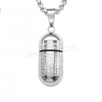 Stainless Steel Cinerary Casket Pendant, fashion jewelry & Buddhist jewelry & Unisex 