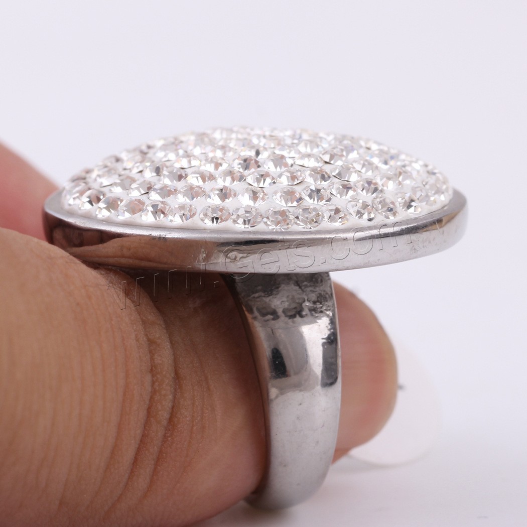 Strass Edelstahl Fingerring, plattiert, unterschiedliche Farbe und Muster für die Wahl & für Frau, keine, 37mm, verkauft von PC