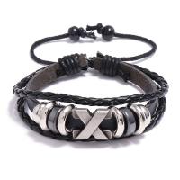 Männer Armband, Kunstleder, mit Zinklegierung, Modeschmuck & unisex & verschiedene Stile für Wahl, keine, 17-18CM, verkauft von PC