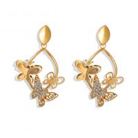 Zinc Alloy Rhinestone Drop Earring, plated, fashion jewelry & for woman & with rhinestone, nickel, lead & cadmium free 