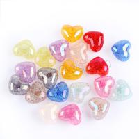 Abalorio acrílico con hielo escama , Plástico, Corazón, Sostenible & Joyería, más colores para la opción, 16x14x10mm, agujero:aproximado 3.5mm, Vendido por UD