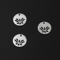 Stainless Steel Pendants, Round, plated, DIY & hollow Approx 1mm  