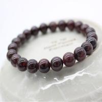 Natural Garnet Bracelet, Ball & for woman, dark red  