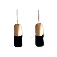 Acier titane Boucle d'oreille goutte, pour femme, noire Vendu par paire