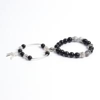 Black Obsidian Bracelet, portable & Unisex 18CM 