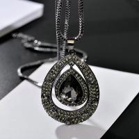 Fashion Sweater Chain Necklace, Alloy, Teardrop, plated & for woman u94feu957f750mm u540au576069*42mm 