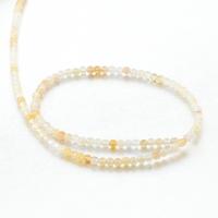 perles en Jade jaune, jaune de jade, Rond, poli, DIY, Jaune, 3mm, Vendu par brin