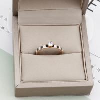 Titanium Steel Finger Ring, Donut, 18K rose gold plated & for woman, rose gold color, 52mm  55mm  58mm 