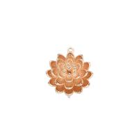 Pendentifs en laiton de fleur, Lotus, Placage de couleur d'or, DIY Vendu par PC