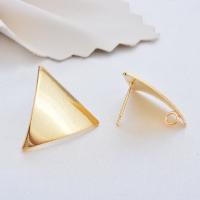 Brass Earring Drop Component, gold color plated, DIY & for woman 