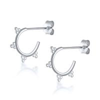 Sterling Silver Stud Earring, Argent sterling 925, Placage, pour femme, plus de couleurs à choisir, 20.41mm, Vendu par paire