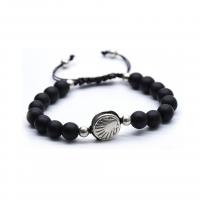 Fashion Jewelry Bracelet, Glass, with Zinc Alloy, Adjustable & Unisex, 8mm 