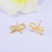 Brass Earring Drop Component, gold color plated, DIY & for woman 