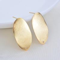 Brass Earring Drop Component, gold color plated, DIY & for woman 