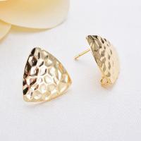 Brass Earring Drop Component, gold color plated, DIY & for woman 