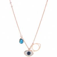 Collier de bijoux de titane, Acier titane, avec 1.96 inch chaînes de rallonge, Placage, pavé de micro zircon & pour femme, bleu Environ 15.74 pouce, Vendu par brin