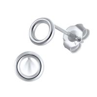 Sterling Silver Stud Earring, Argent sterling 925, Placage, pour femme, plus de couleurs à choisir, 5mm, Vendu par PC