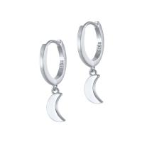 Huggie Hoop Drop Earring, 925 Sterling Silver, plated, for woman 10.46mm 