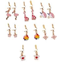 Zinc Alloy Clip Earring, with enamel, Animal, plated, for children 40-50mm 