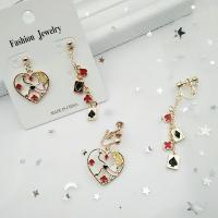 Asymmetric Earrings, Zinc Alloy, portable 