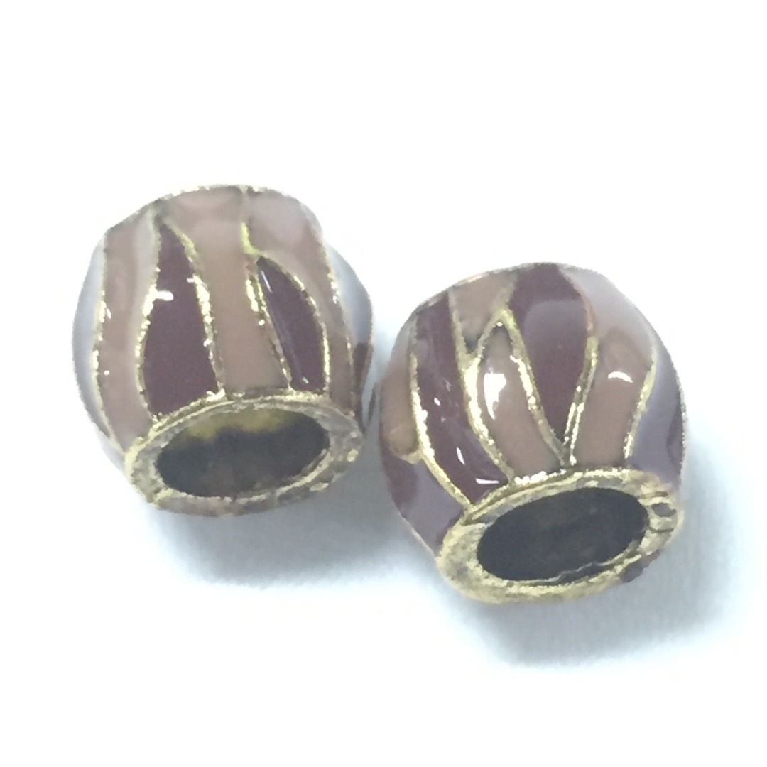 Enamel Zinc Alloy European Beads, Drum, plated, without troll, more colors for choice, cadmium free, 8.5x11mm, Hole:Approx 5mm, Sold By PC