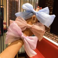 Bunny Ears Hair Scrunchies, Gauze, Bowknot 170mm 