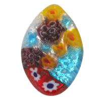 Cabujón de vidrio Millefiori , Millefiori Lampwork, Bricolaje, color mixto, 18x6.5x28mm, Vendido por UD