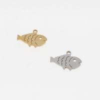 Stainless Steel Pendants, Fish, plated, DIY Approx 1mm 