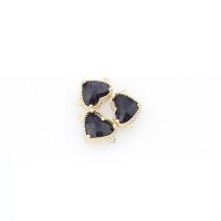 Conector de encanto de latón, metal, con Vidrio, Corazón, chapado, Bricolaje & facetas, Negro, 9*11*4mm, agujero:aproximado 1mm, Vendido por UD