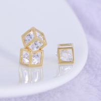 Cubic Zirconia Brass Pendants, gold color plated, DIY & micro pave cubic zirconia & for woman 